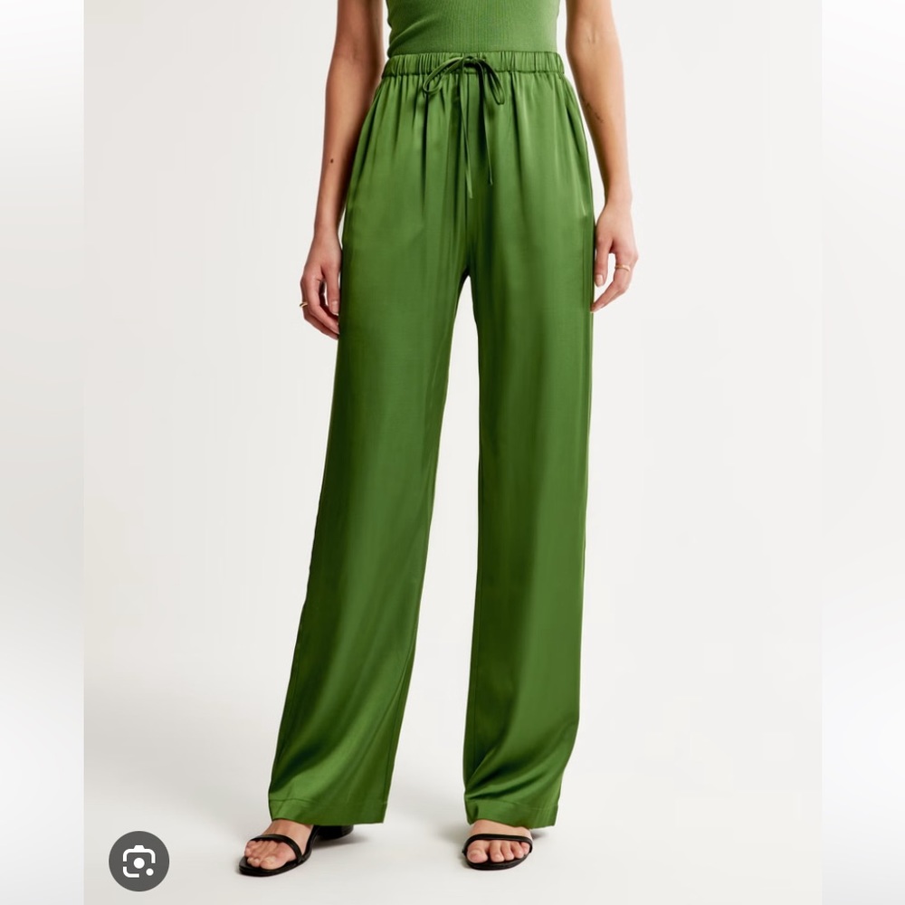 Satin Pull On Wide Leg Pants